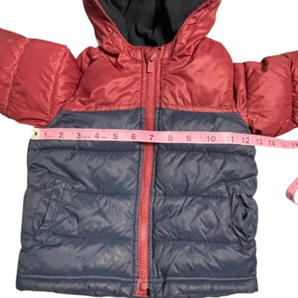 Old Navy Navy Blue and Red  Fleece Puffer Jacket